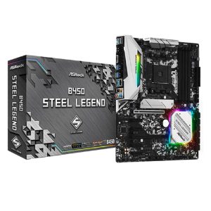 ASRock B450 Steel Legend ATX Gaming Motherboard _ AMD Ryzen Series CPU Support _ AMD AM4 Socket _ Max 128GB Memory Support