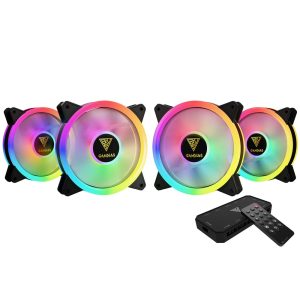 Gamdias Aeolus M2 1204R 120mm ARGB Cabinet Fan 4 Pack