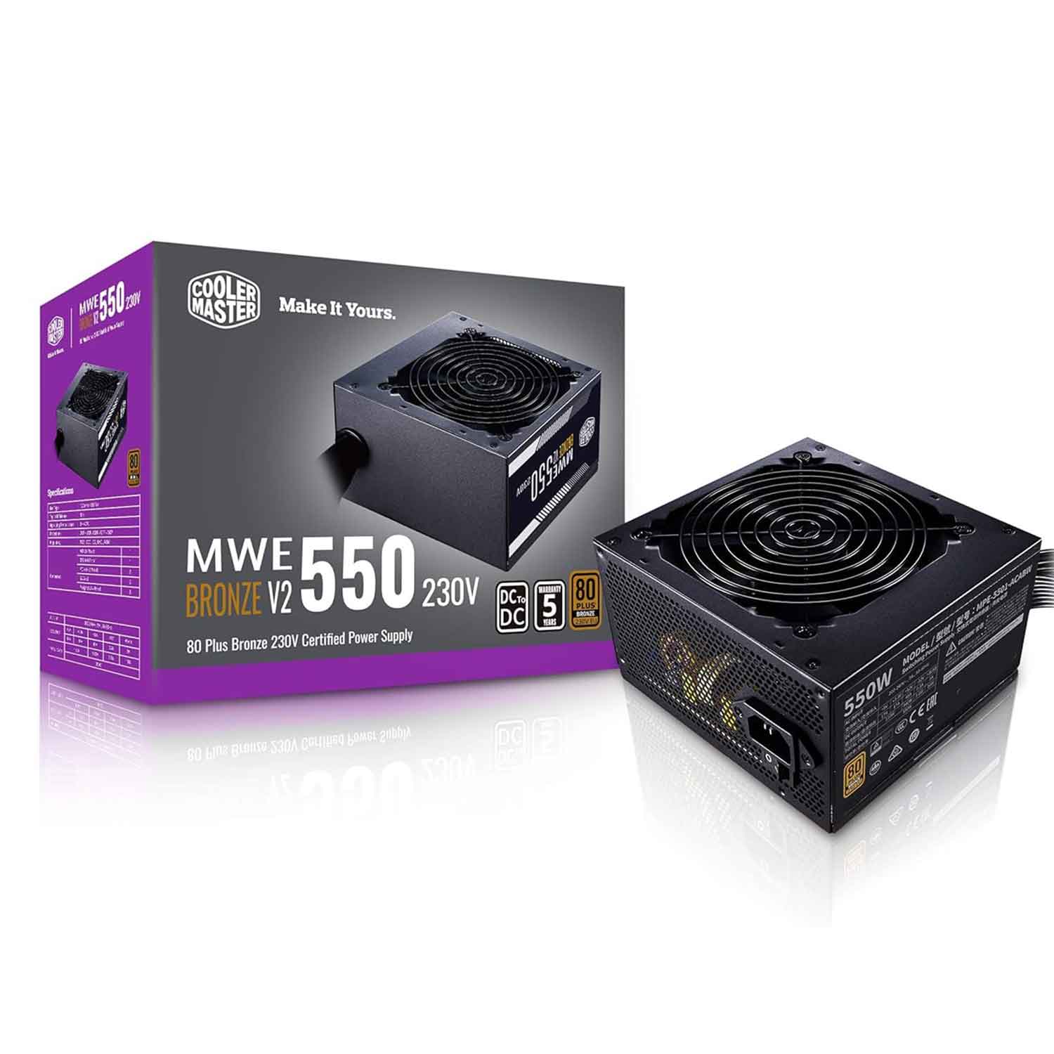 Cooler Master MWE 550W Bronze V2 80 Plus Certified SMPS