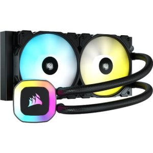 Corsair H100 RGB 240mm AIO Liquid CPU Cooler _ Black