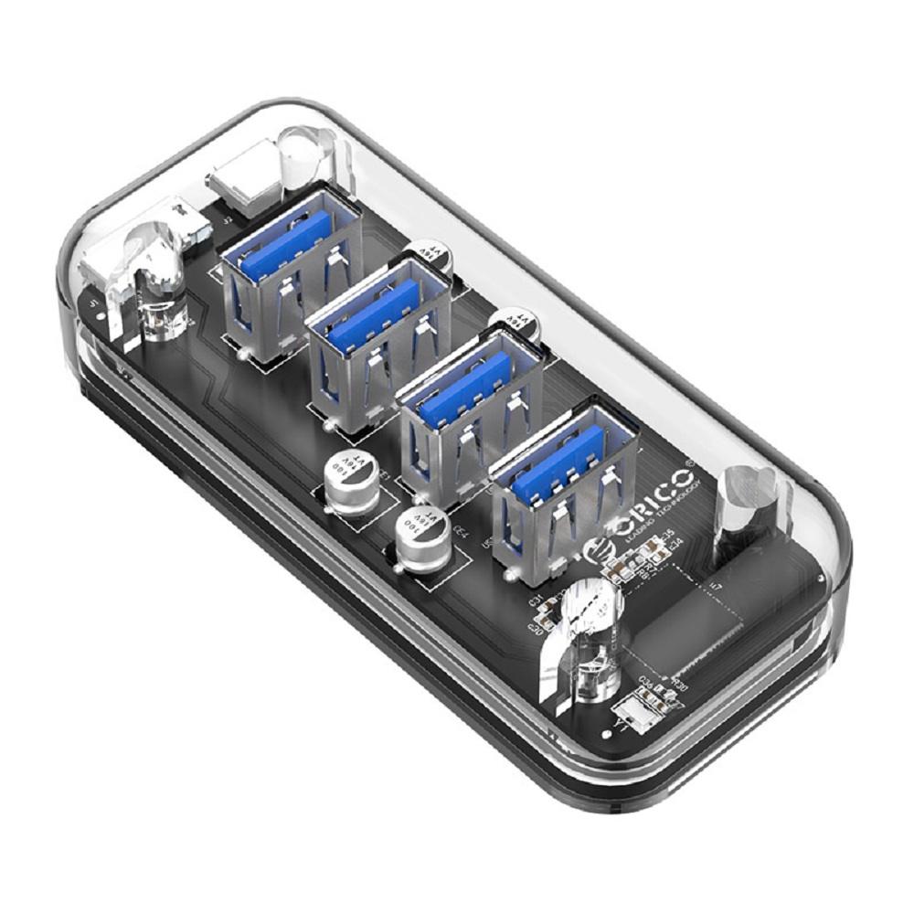 ORICO USB 3.0 4 Ports Transparent HUB | ORICO-F4U-U3-CR-BP