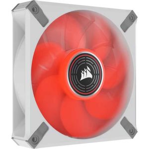 Corsair ML120 LED ELITE Premium 120mm Red LED Cabinet Fan PWM Magnetic Levitation Fan _ Single Pack _ White