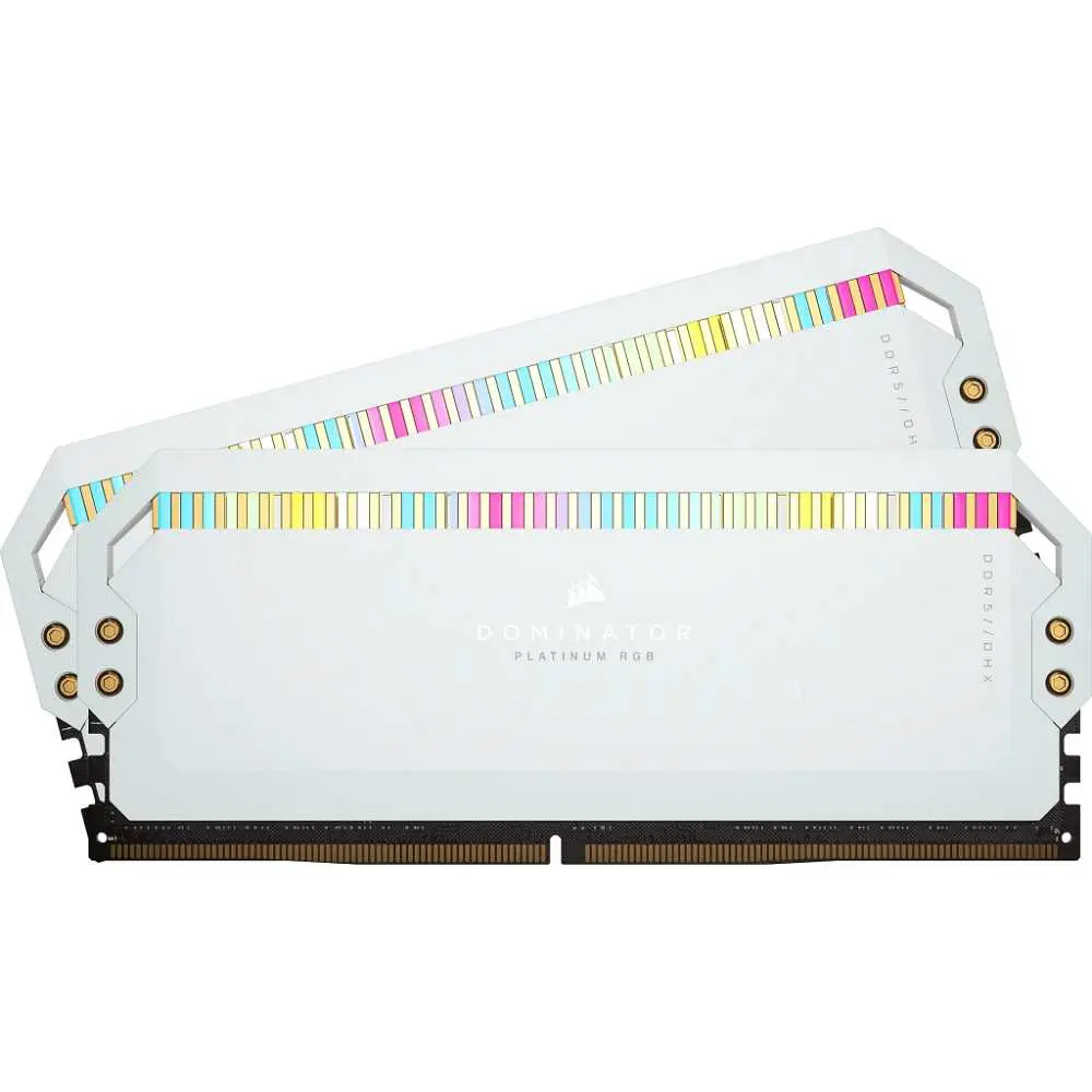 Corsair Dominator Platinum RGB 32GB (2x16GB) 5600MHz DDR5 Desktop RAM | C36 Memory Kit | White