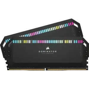 Corsair Dominator Platinum RGB 32GB DDR5 16GBx2 6000MHz Desktop RAM _ C36 Memory Kit _ Black