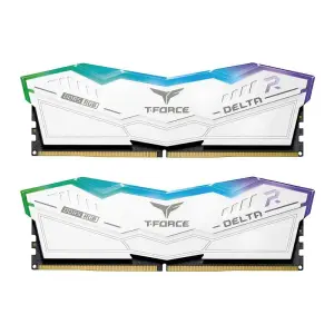 TeamGroup T Force Delta RGB 32GB 2x16GB 6000MHz DDR5 Desktop RAM _ White