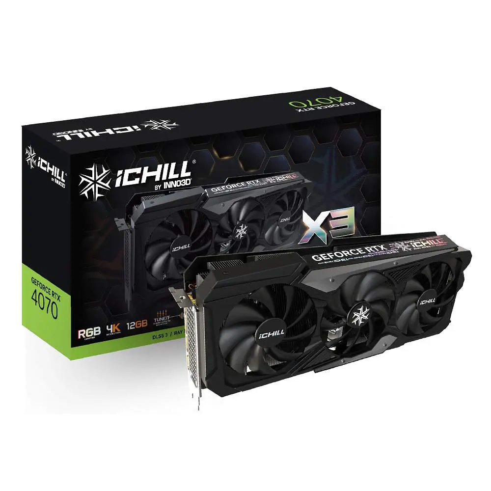 Inno3D Nvidia Geforce RTX 4070 ICHILL X3 12GB GDDR6X Graphics Card