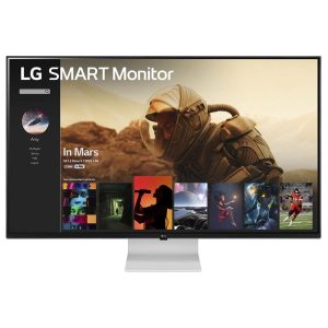 LG 43SQ700S W 43 inch 4K UHD Smart Monitor with webOS IPS Display 5ms Response Time USB Type C Port Built in Speakers Magic Remote