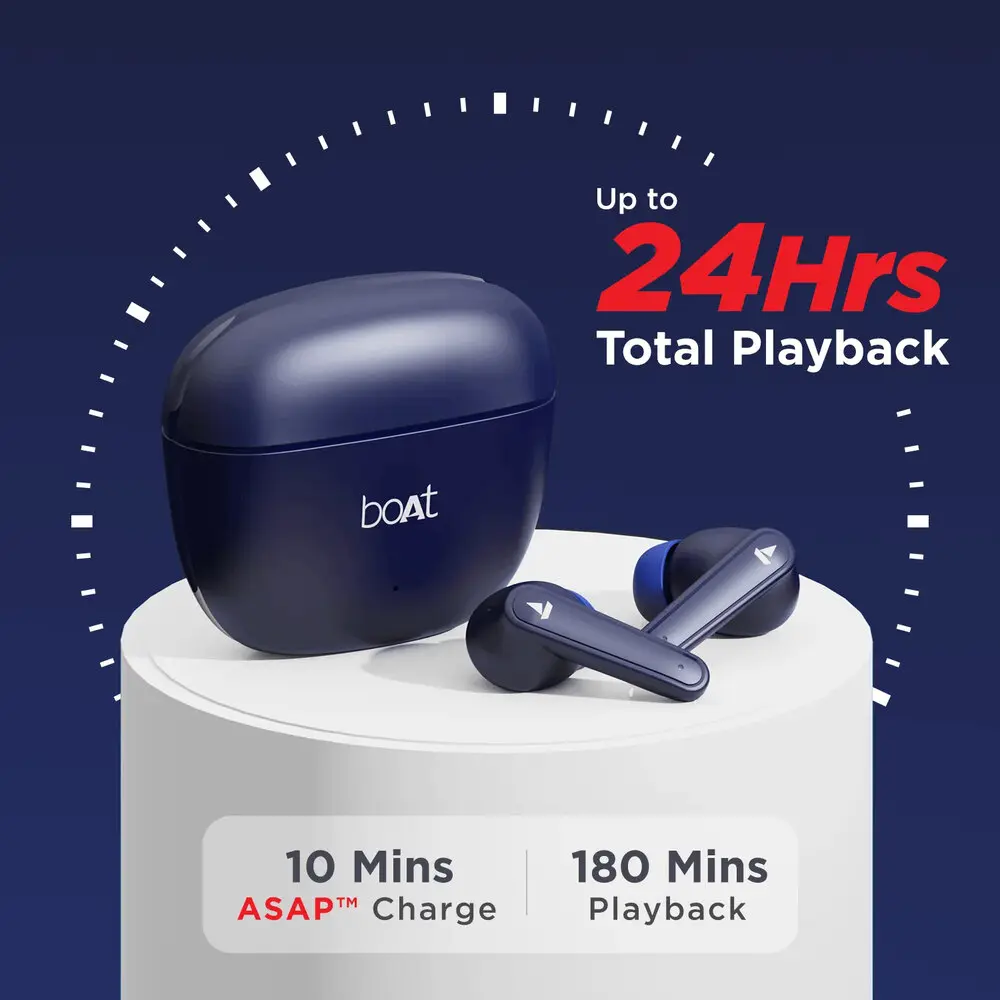 Boat Airdopes 113 Wireless Earbuds - Blue-04