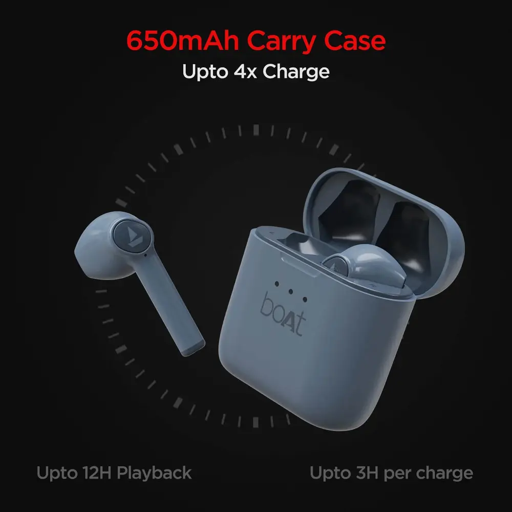 boAt Airdopes 138 Wireless Earbuds Steel Blue