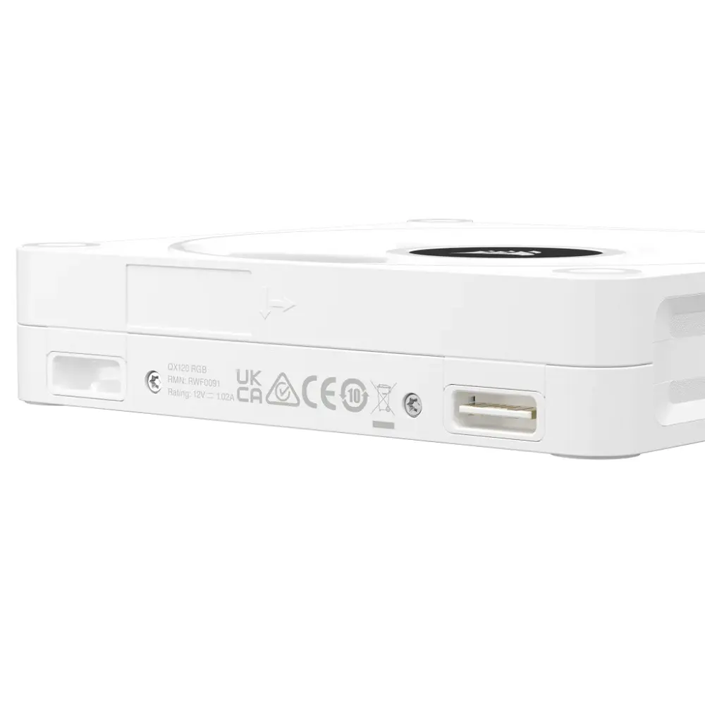 Corsair iCUE LINK QX120 RGB 120mm PWM Cabinet Fan - White (Single Pack) - Image 5
