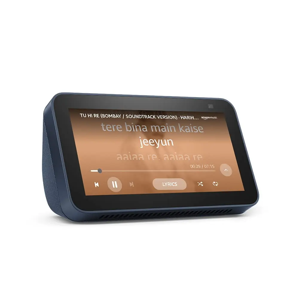Amazon Echo Show 5 2nd Gen 5.5 Inch Screen Smart Speaker _ 2021 Release _ Crisp Sound and Alexa _ Blue