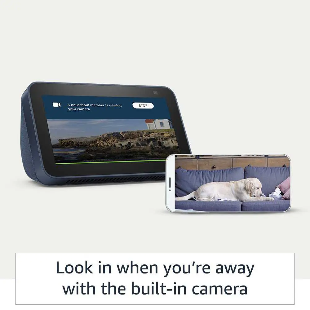 Amazon Echo Show 5 2nd Gen 5.5 Inch Screen Smart Speaker _ 2021 Release _ Crisp Sound and Alexa _ Blue