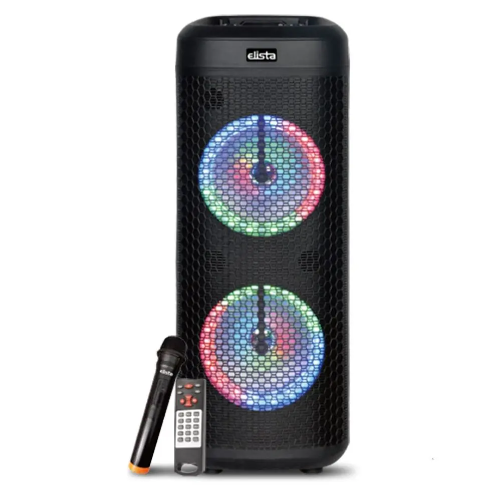 Elista ELS T-5000 Blast TUFB Trolley Speaker with Mic and Remote Control – 40W Sound Output, Disco LED Light, Rechargeable Battery, LED Display