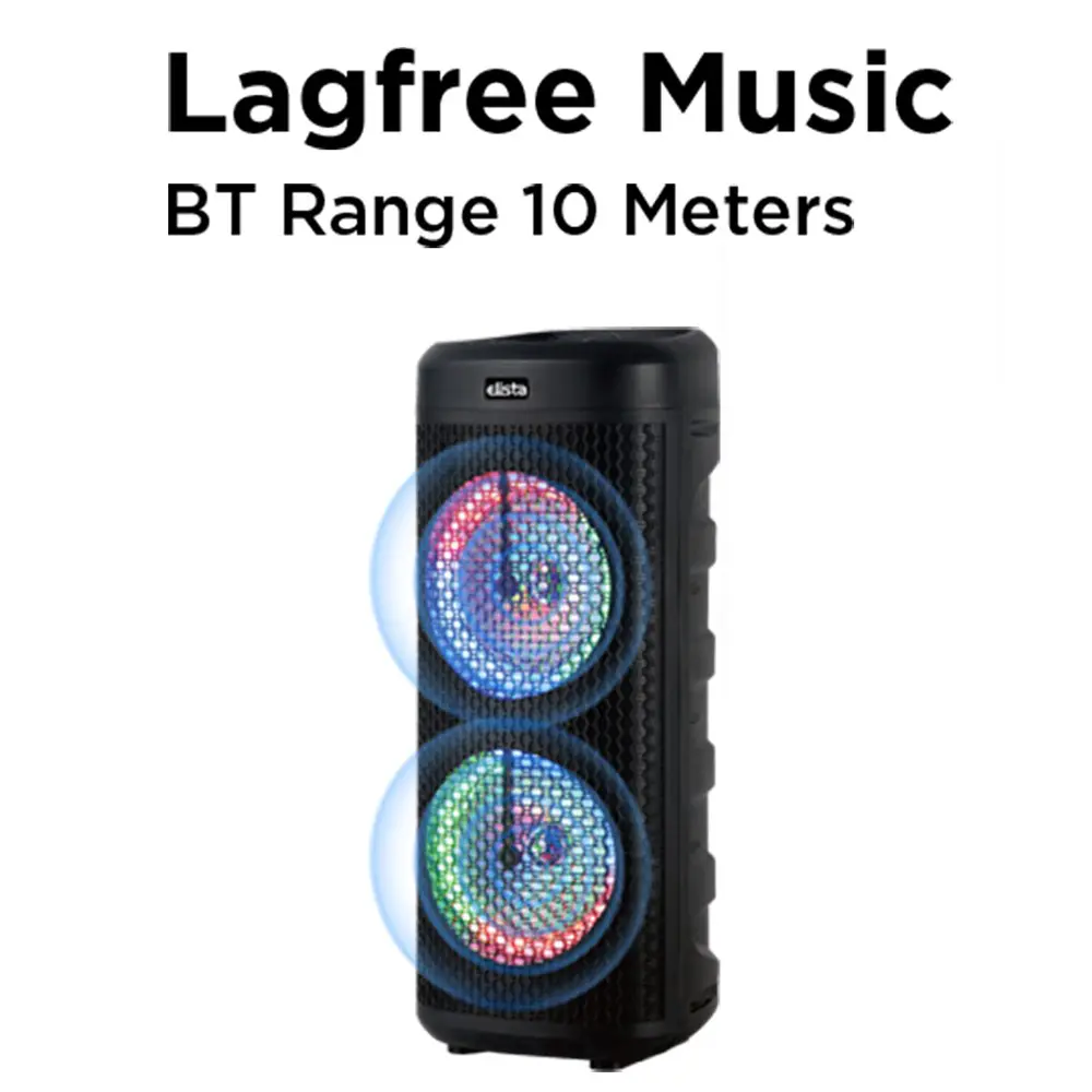 Elista ELS T-5000 Blast TUFB Trolley Speaker with Mic and Remote Control - 40W Sound Output, Disco LED Light, Rechargeable Battery, LED Display - Image 6