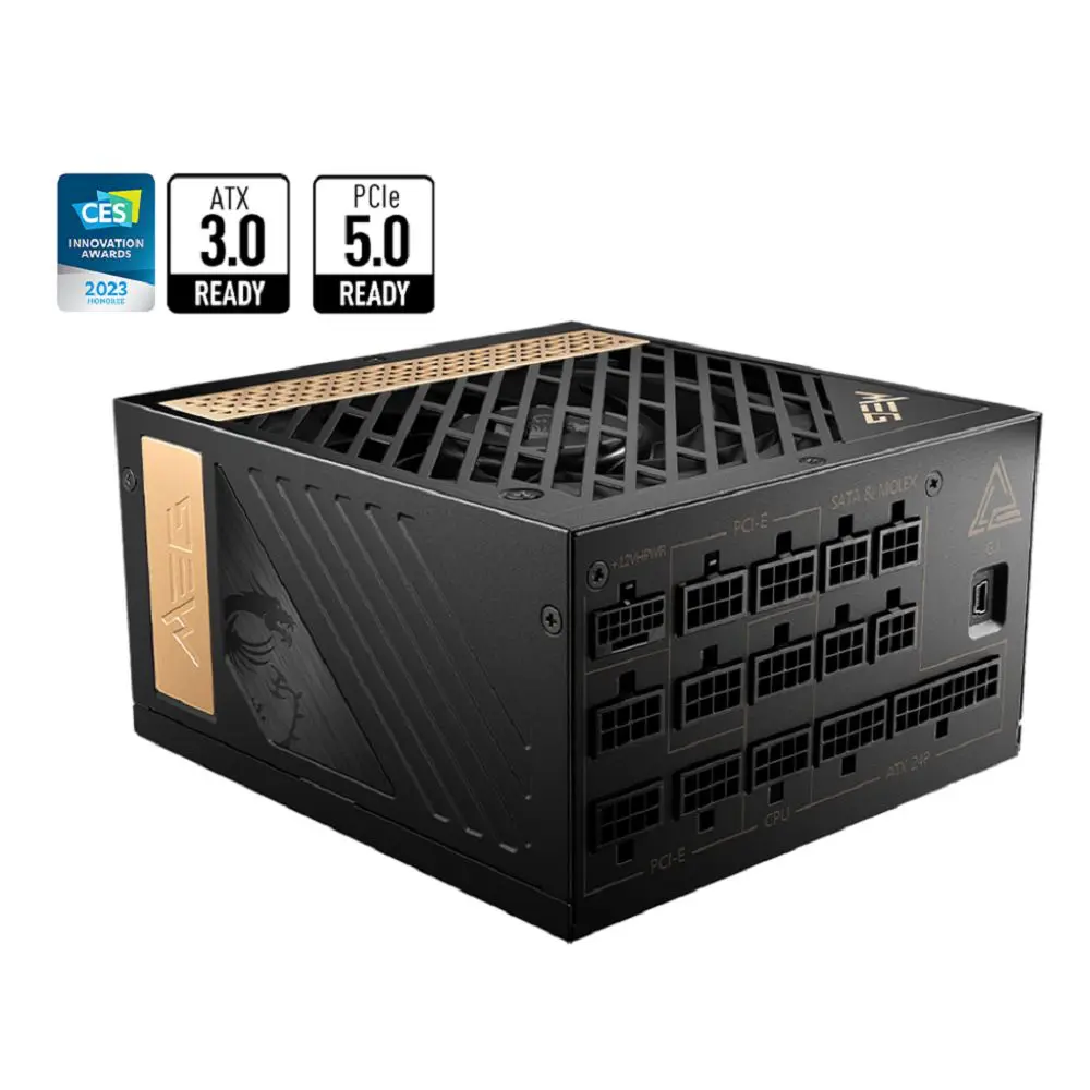 MSI MEG Ai1300P PCIE5 1300 Watt Fully Modular 80 PLUS Platinum SMPS