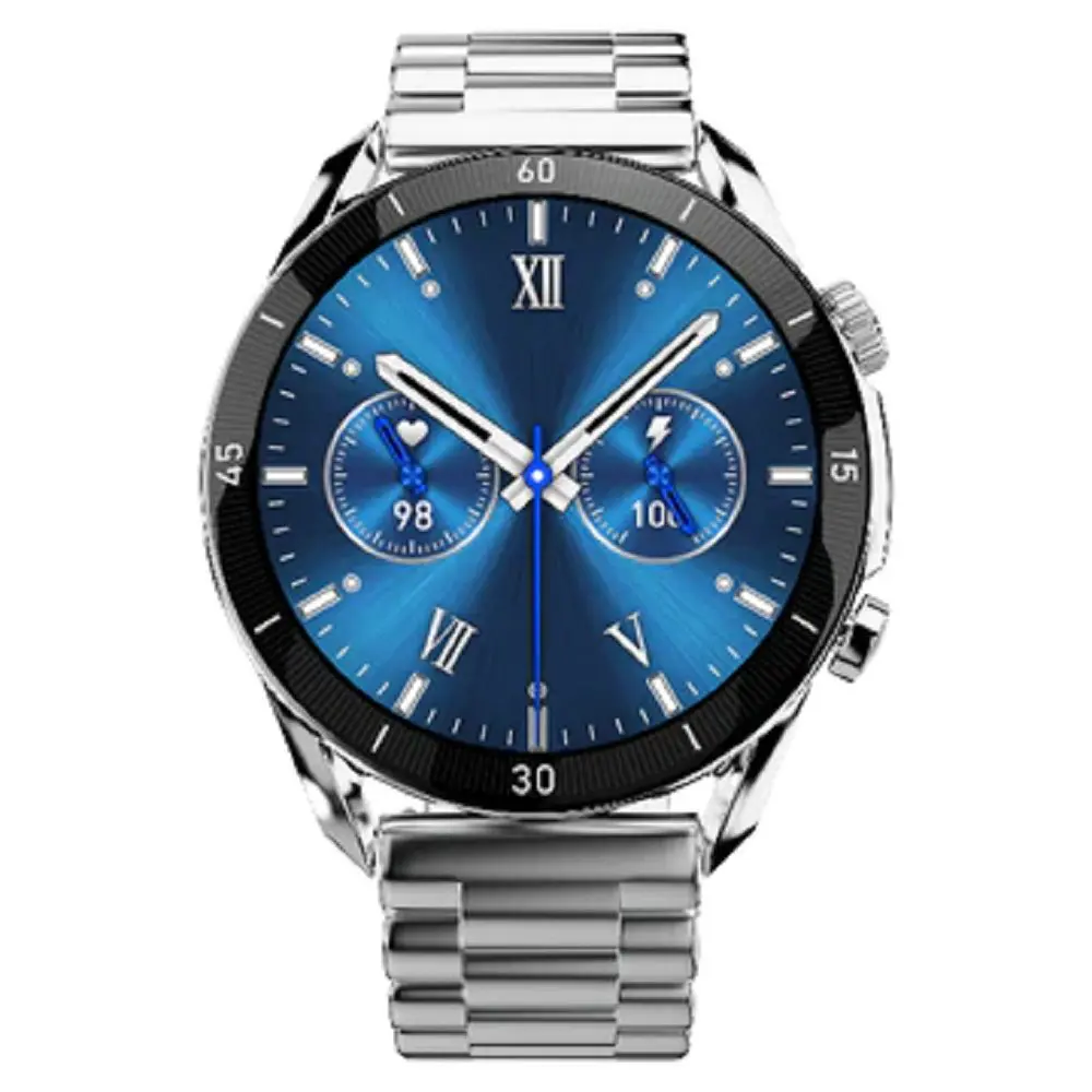 Fire Boltt Legacy Silver Stainless Steel Bluetooth Calling Luxury Smart Watch 01