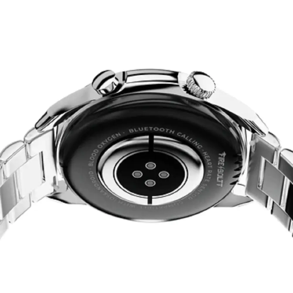 Fire Boltt Legacy Silver Stainless Steel Bluetooth Calling Luxury Smart Watch - Image 5