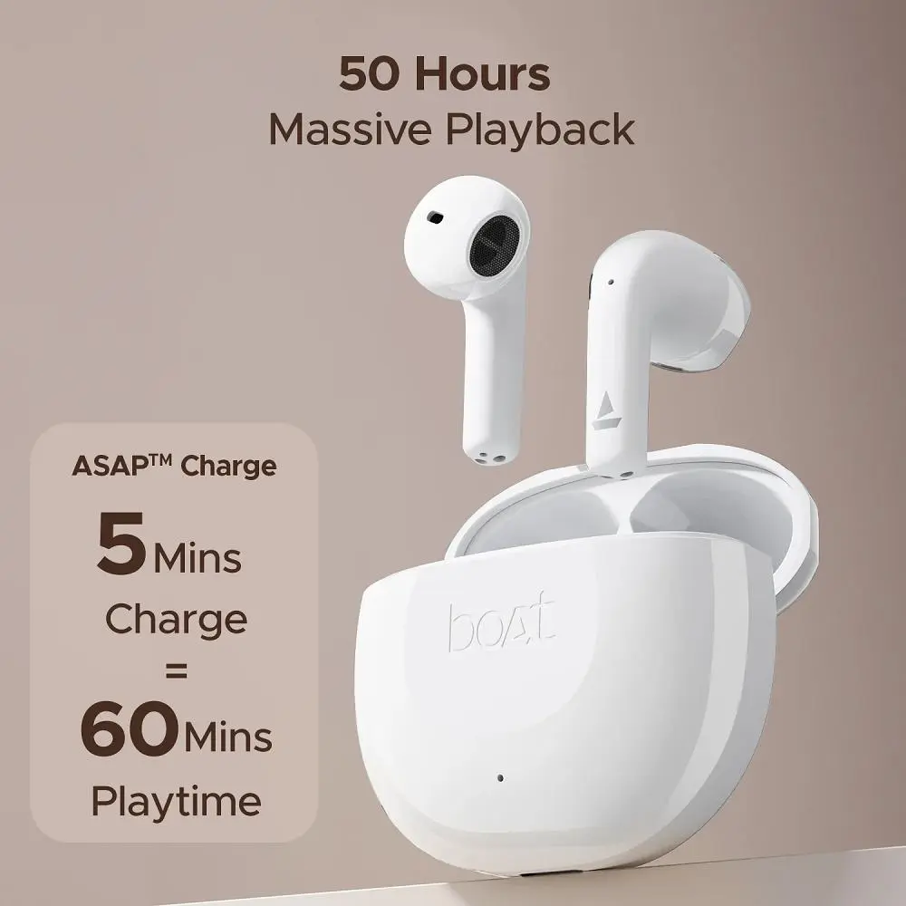 Boat Airdopes 125 Wireless Earbuds Celestial White 01