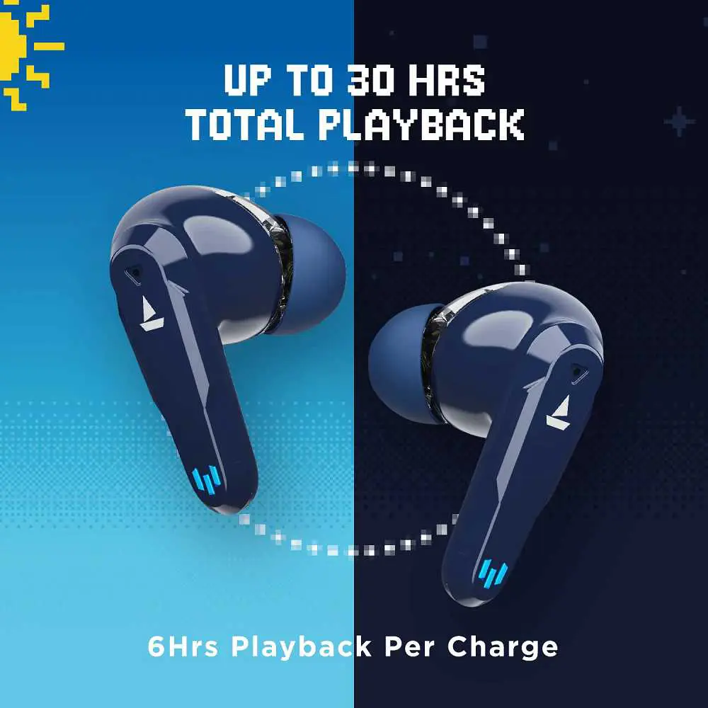 Boat Airdopes 191g Wireless Earbuds Sports Blue 03