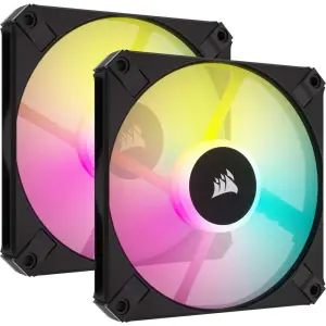 Corsair Icue Af120 Rgb Slim 120mm Pwm Black Twin Pack Cabinet Fan