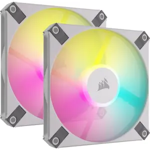 Corsair Icue Af120 Rgb Slim 120mm Pwm White Twin Pack Cabinet Fan