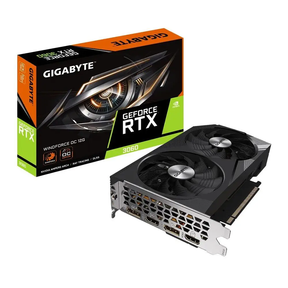Gigabyte Nvidia GeForce RTX 3060 WindForce OC 12GB GDDR6 Graphics Card
