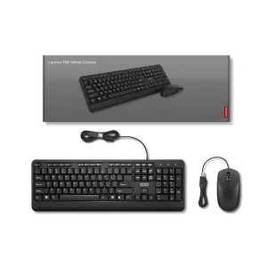 Lenovo 160 Wired Keyboard and Mouse Combo Black