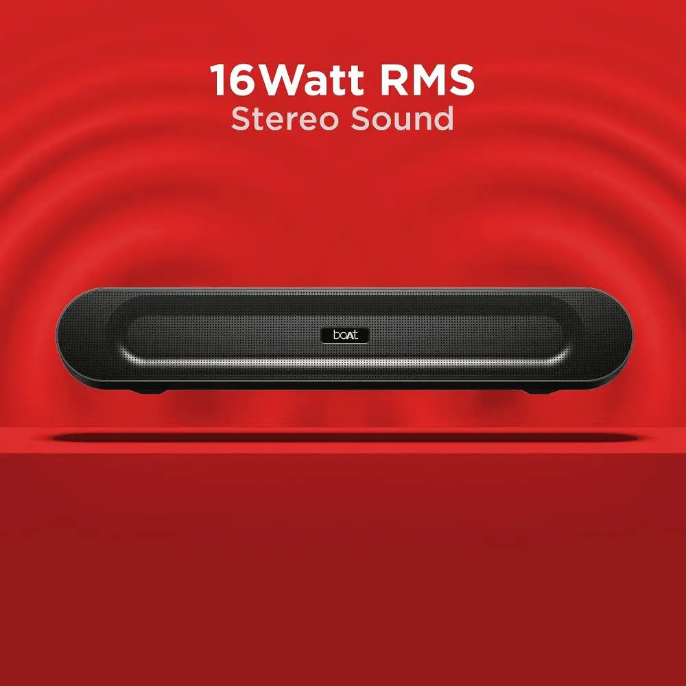 boAt Aavante Bar 558 16W RMS Bluetooth Soundbar With Remote Control Midnight Black