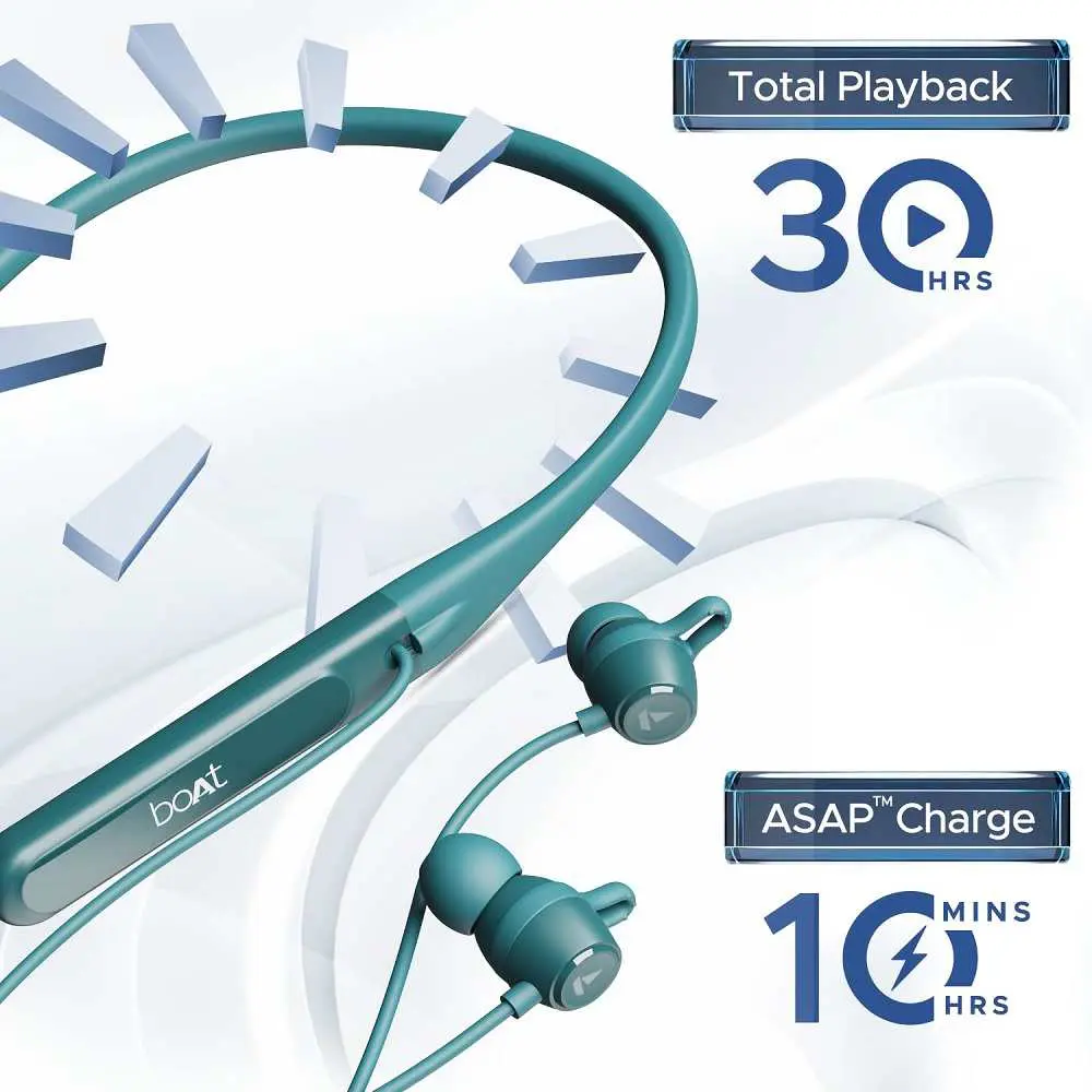 boAt Rockerz 255 Touch Neckband Earphone Teal Green