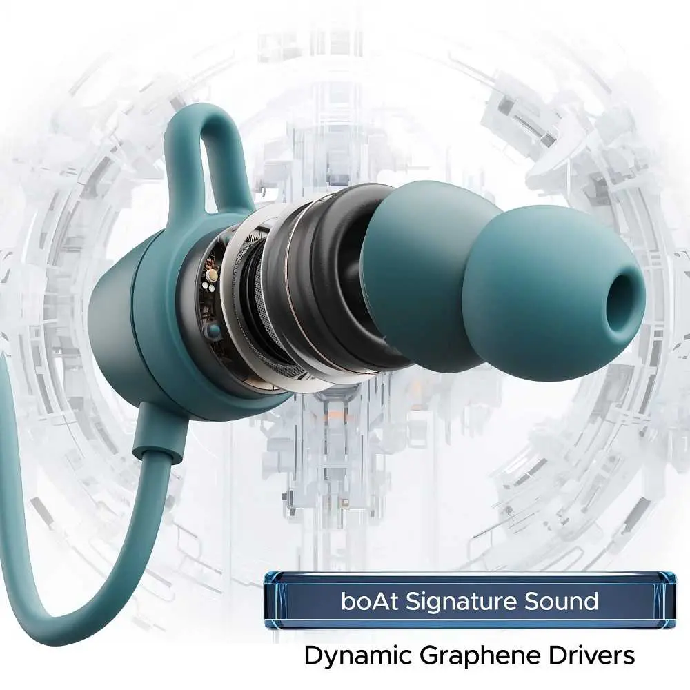 boAt Rockerz 255 Touch Neckband Earphone - Teal Green - Image 7