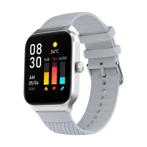 Noise Colorfit Canvas Bluetooth Calling Smartwatch Silver Grey