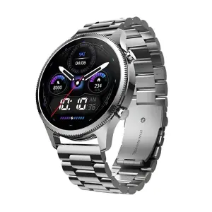Noise Halo Plus Amoled Premium Metal Body Bluetooth Calling Smartwatch Elite Silver