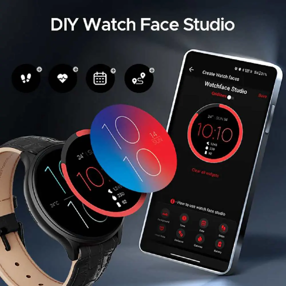 boAt Primia Curv Bluetooth Calling Smartwatch Black Leather
