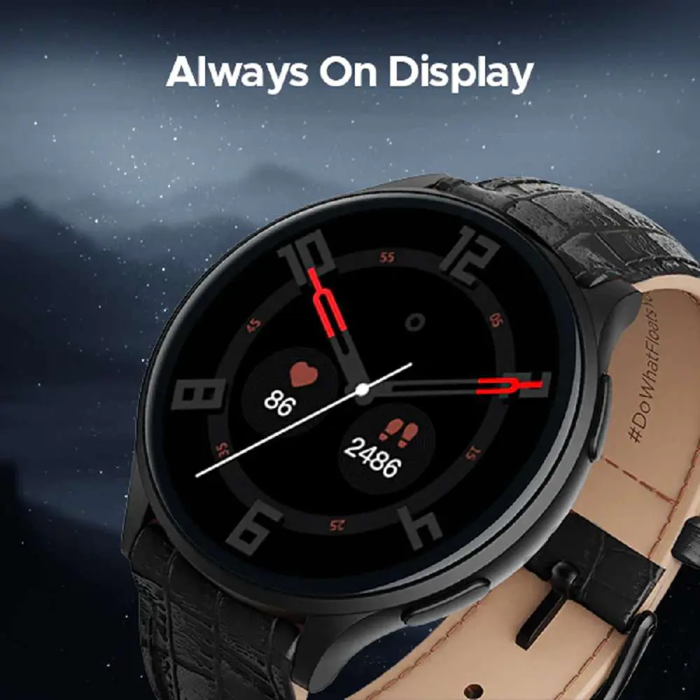 boAt Primia Curv Bluetooth Calling Smartwatch - Black Leather - Image 5