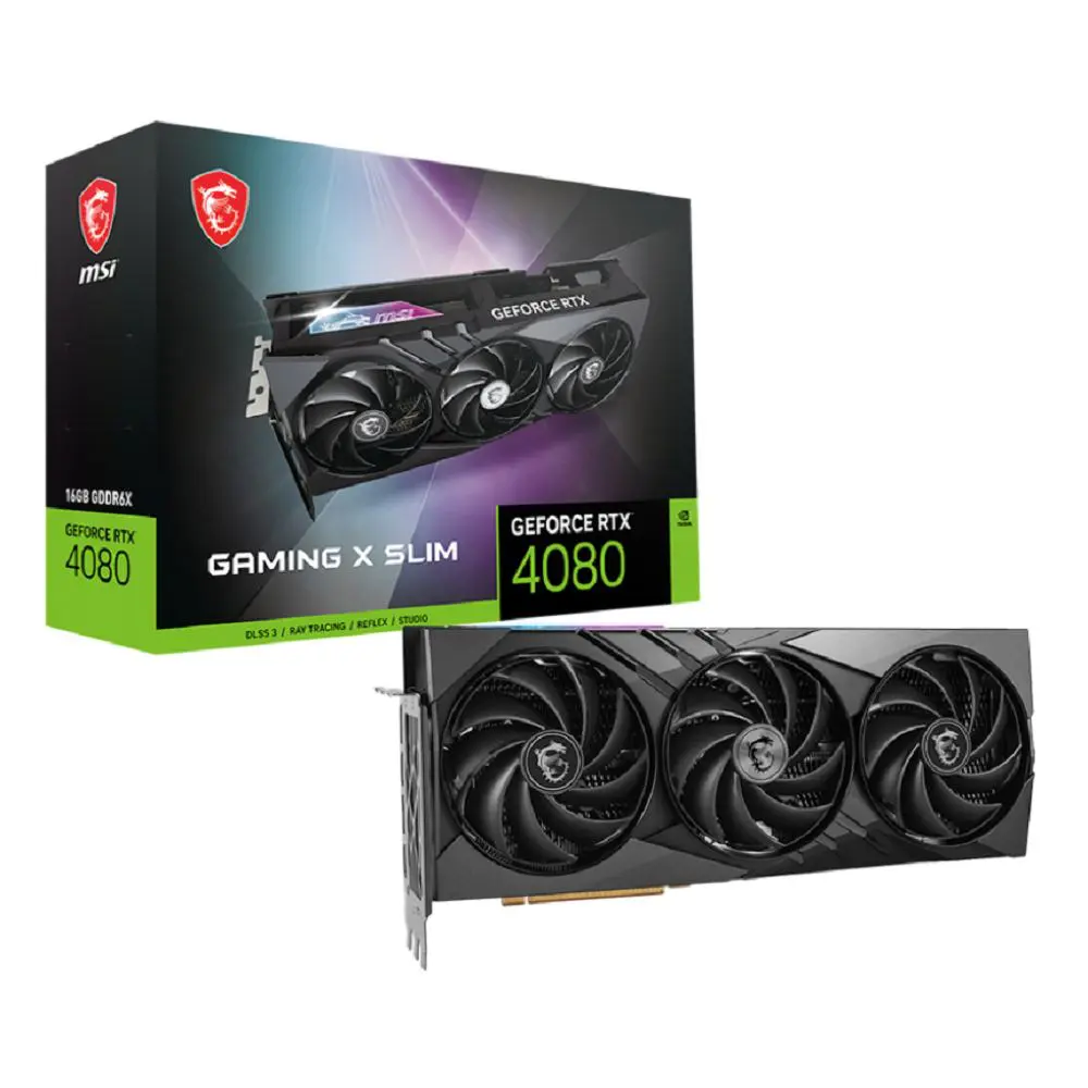 MSI Nvidia GeForce RTX 4080 16GB GAMING X SLIM GDDR6X Graphics Card