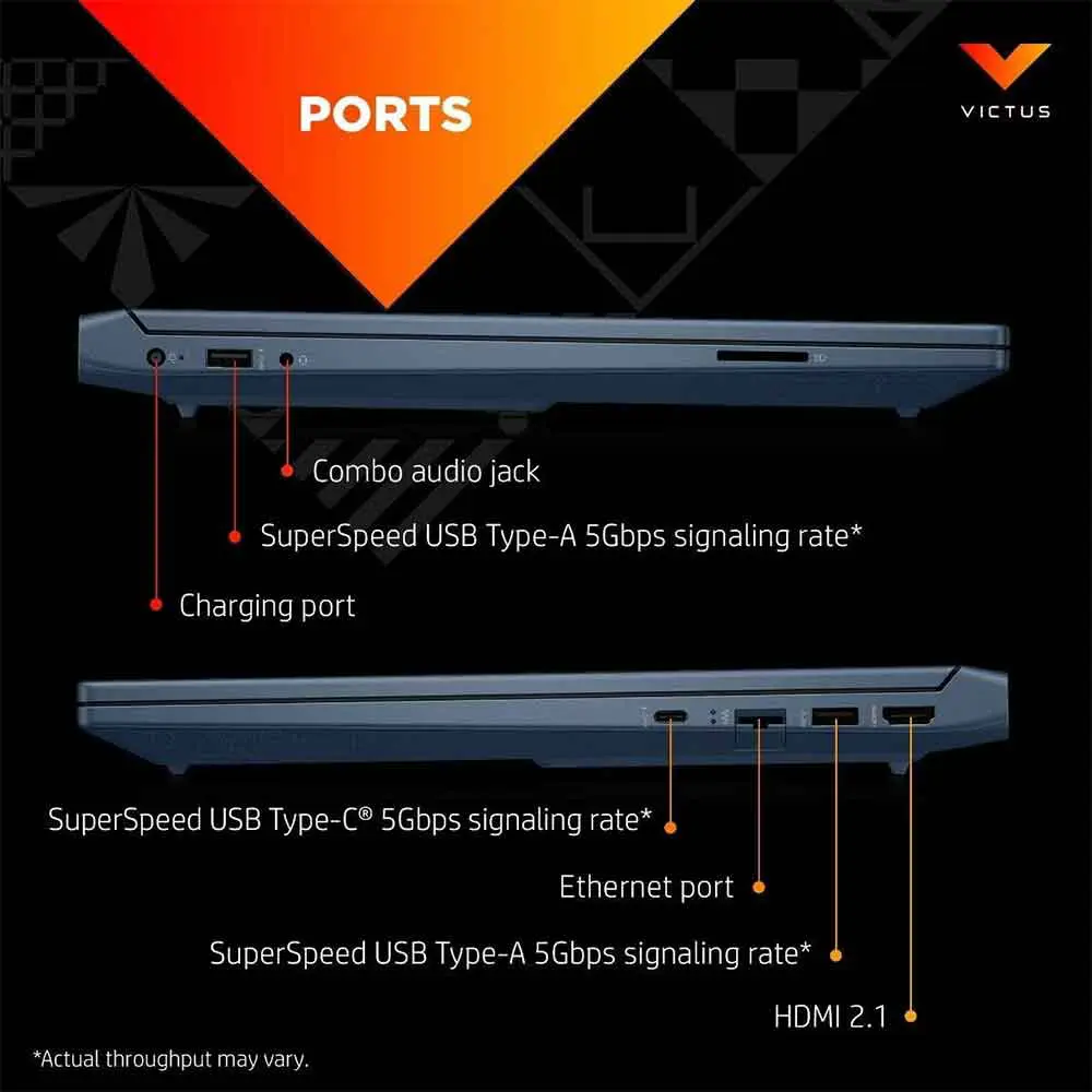 HP Victus 15-fb0147AX Gaming Laptop - 15.6 inch FHD IPS, Ryzen 5 5600H, 8GB DDR4 RAM, 512GB SSD, Radeon RX 6500M GPU - Image 7