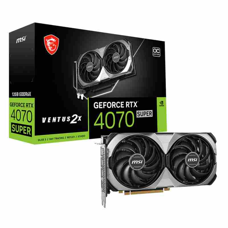 MSI Nvidia GeForce RTX 4070 Super 12GB Ventus 2X OC Graphics Card