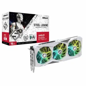 ASRock AMD Radeon RX 7600 XT Steel Legend 16GB OC GDDR6 Graphics Card