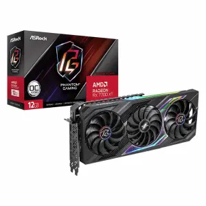 Asrock Amd Radeon Rx 7700 Xt Phantom Gaming Oc 12gb Gddr6 Graphics Card