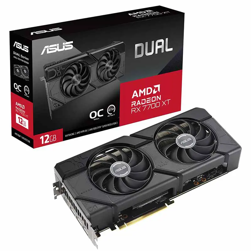 Asus Dual AMD Radeon RX 7700 XT OC Edition 12GB GDDR6 Graphics Card
