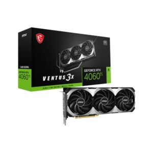 Msi Nvidia Geforce Rtx 4060 Ti Ventus 3x Oc 16gb Gddr6 Graphics Card