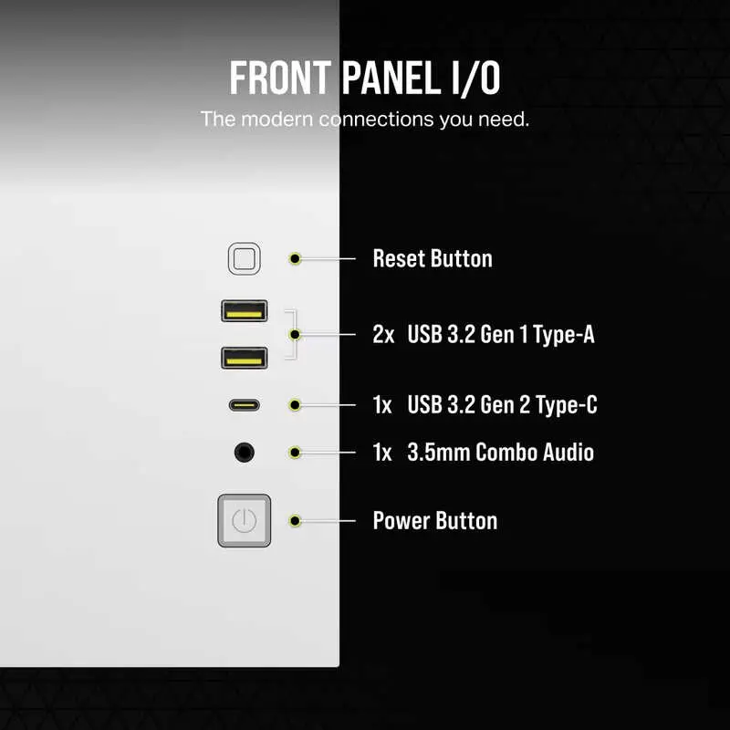 Corsair 2500x Dual Chamber Mid-tower Cabinet - White