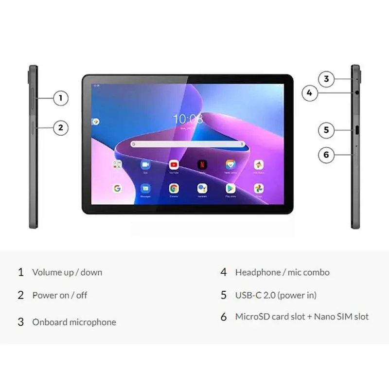 Lenovo Tab M10 FHD 3rd Gen - WiFi, 10.1 inch Display, Unisoc T610, 4GB RAM, 64GB Storage - Image 8
