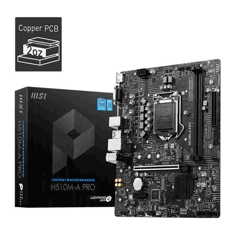 MSI H510M-A PRO DDR4 Micro ATX Motherboard