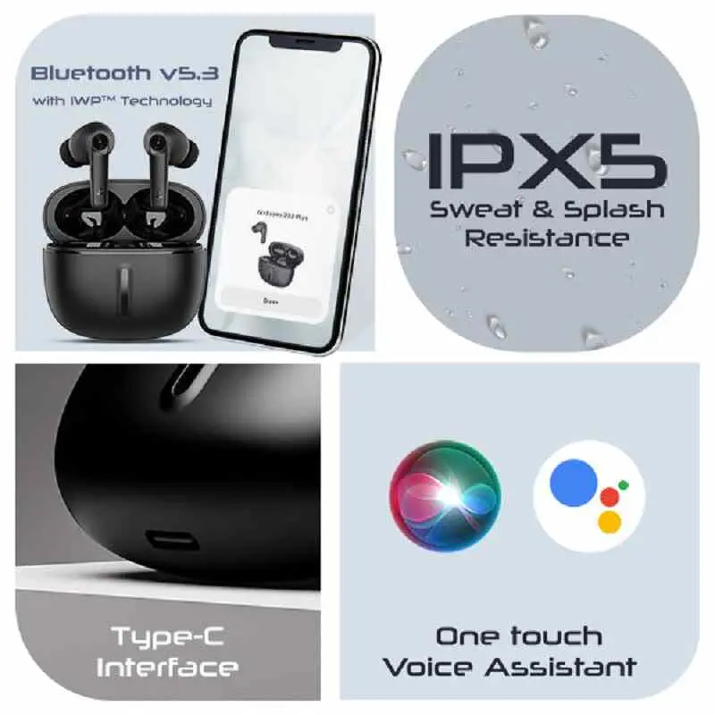Boat Airdopes 200 Plus Wireless Earbuds -Black