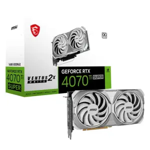 Msi Nvidia Geforce Rtx 4070 Ti Super Ventus 2x Oc White 16gb Gddr6x Graphics Card