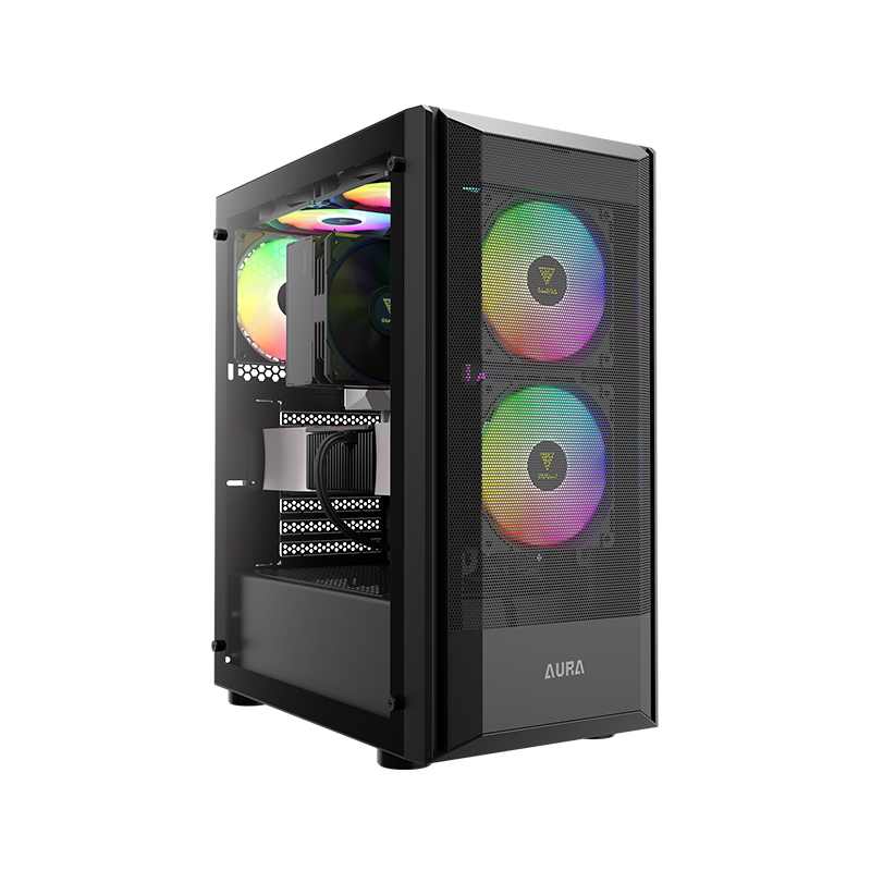 Gamdias AURA GC6 RGB Mid-Tower PC Cabinet – Black