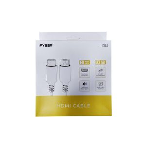 iFYBER High Speed 18 Gbps HDMI Cable with Internet Sharing Black 3 Meter