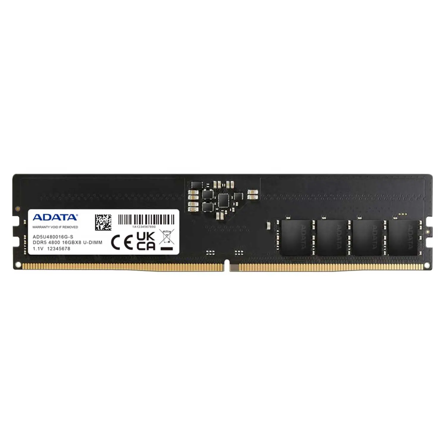 Adata 16GB (1x16GB) UDIMM 4800MHz DDR5 Desktop Ram – Black