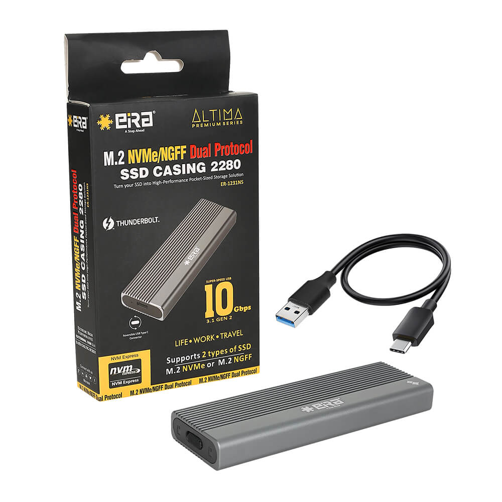 EiRA TEK ER1231NS M.2 NVMe/NGFF SSD Casing | Black
